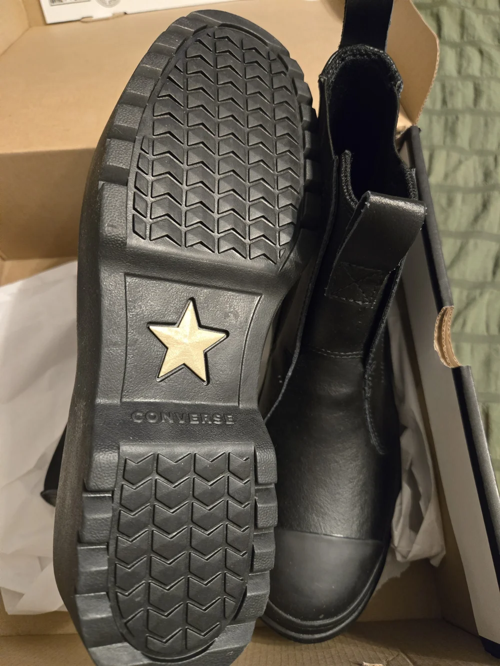 Converse All Star Big Kid's Black Chelsea Lug Boots